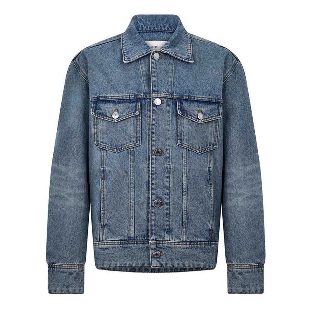 AMI Paris Trucker Denim Jacket - Blue